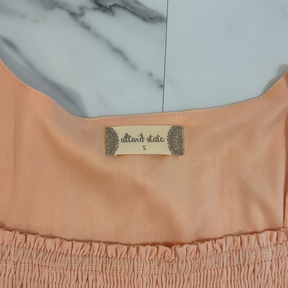 🍑Altar'd State🍑 Light Peach Ruffle Dress - Picture 4 of 6